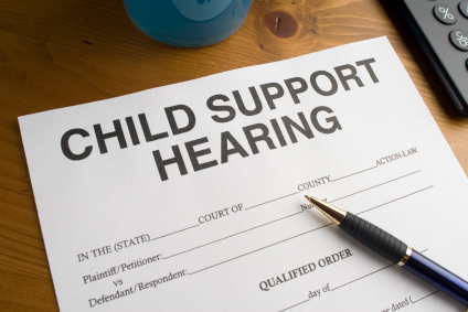 child support paperwork indicating the need for a family lawyer in new york