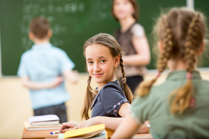 children at school during a lesson