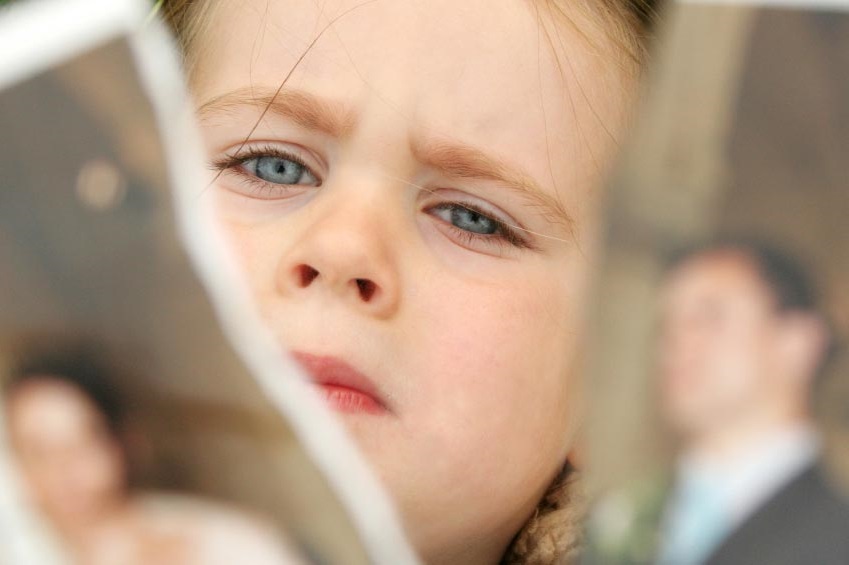 sad child during the custody process