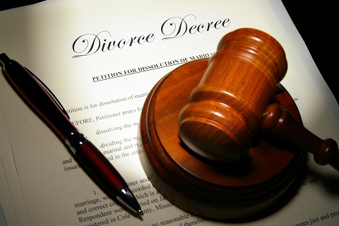 Divorce papers to spouse